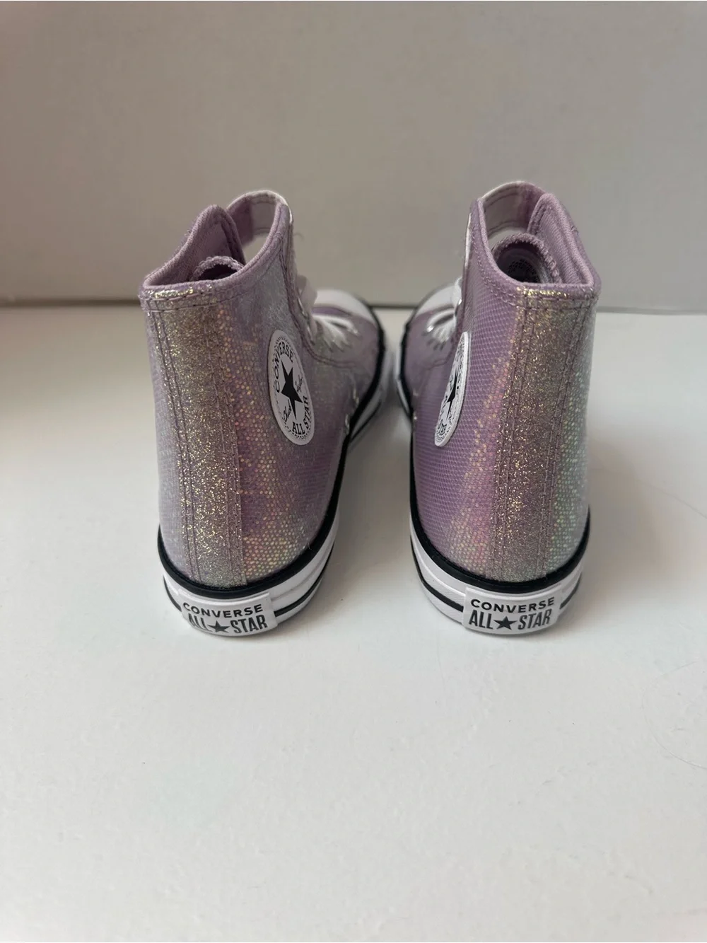 Converse Sparkle Lavender High Top Sneakers